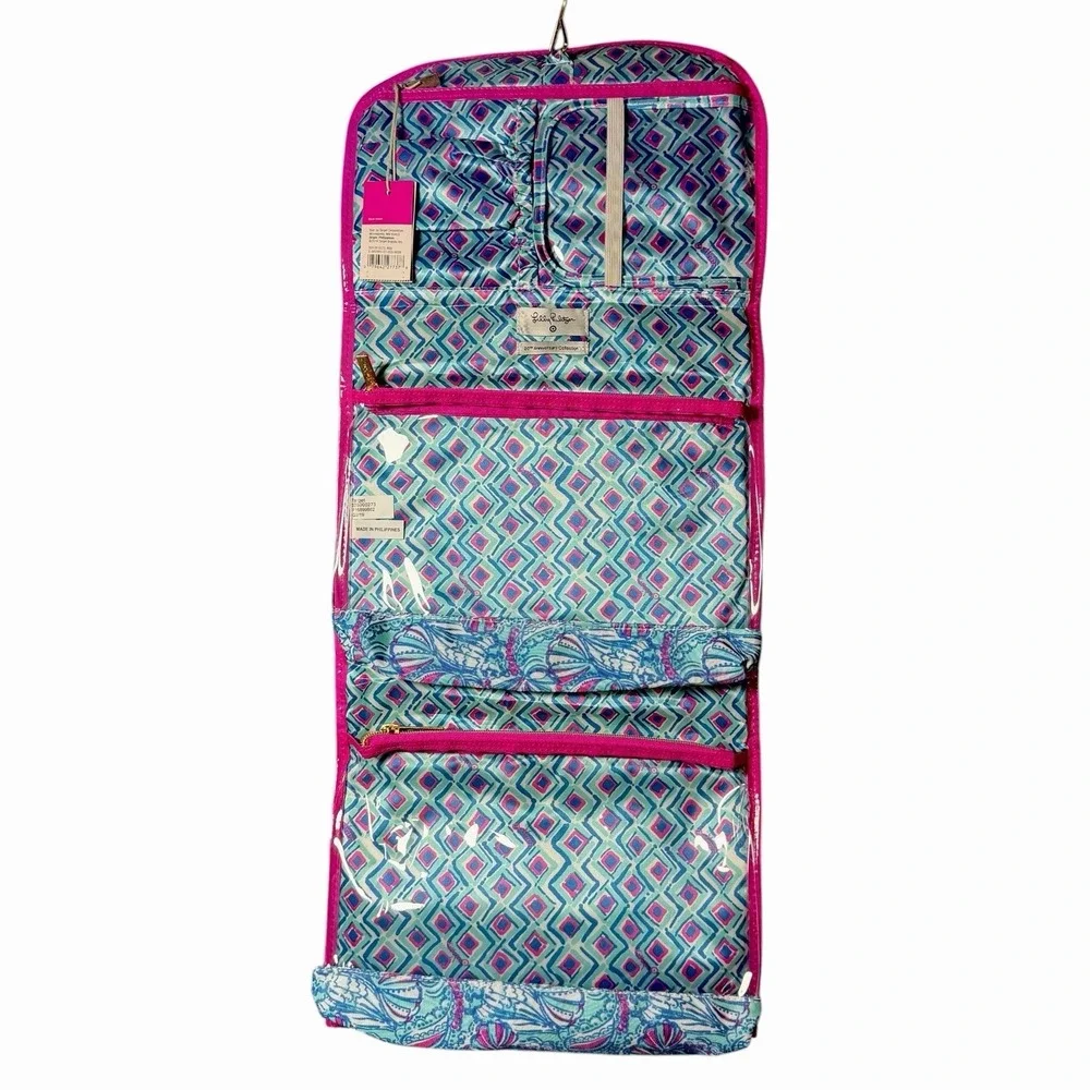 Lilly Pulitzer NEW For Target Hanging Valet Case My Fans Print Travel Organizer